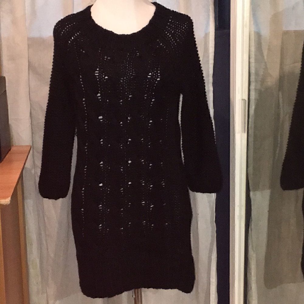 𝅺euc Zara loose cable knit sweater dress sz medium